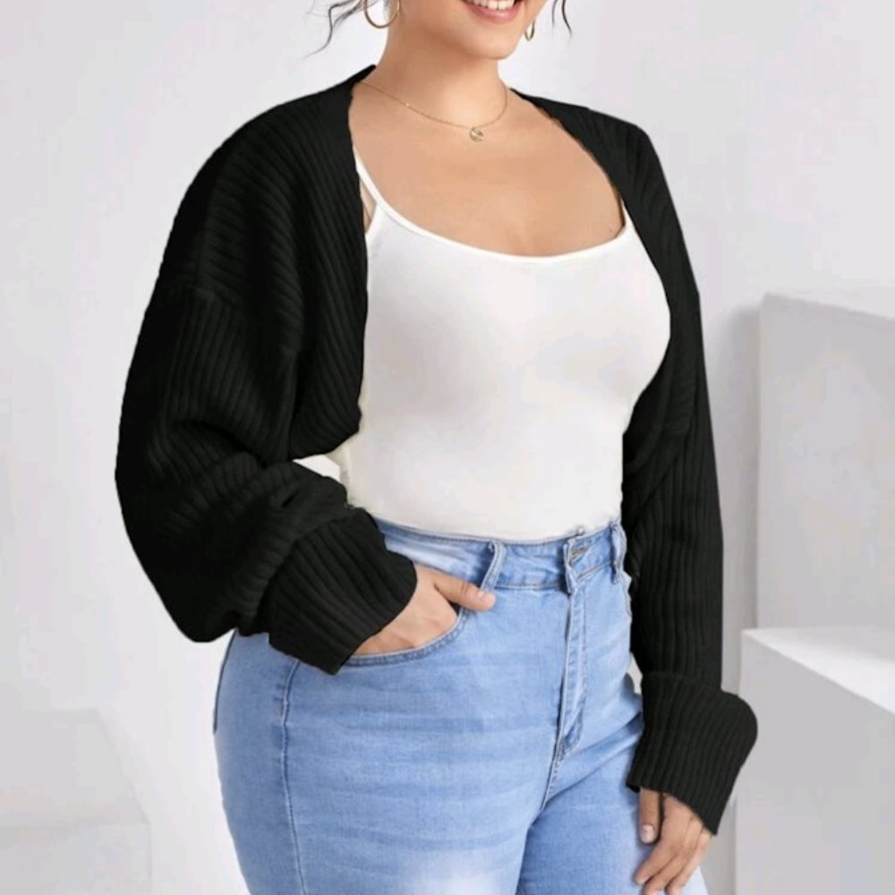 Plus size Crop Cardigan